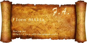 Flore Attila névjegykártya